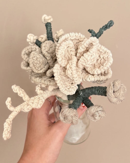Patrón de Macramé - Flores Tejidas